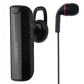 BuySKU70905 Suicen AX-662 Dual Mic Stereo Bluetooth Headset Headphone for Mobile Phone /PC (Black)