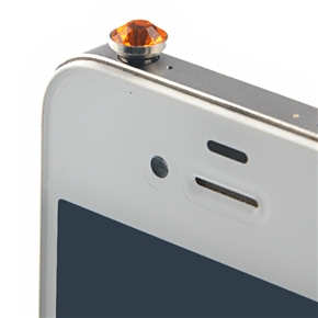 BuySKU70794 Super Mini Style Crystal Diamond Decor Anti-dust 3.5mm Earphone Jack Plug Stopper (Orange)
