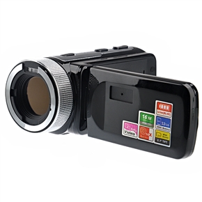 BuySKU71236 T95 2.7-inch TFT-LCD 16.0MP HD Digital Video Camera Recorder with 16X Digital Zoom /TV-out /SD Slot (Black)