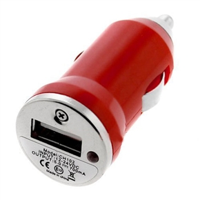 BuySKU71551 USB Car Charger Vehicle Power Adapter for iPhone/ iPad/ iPod (Red)