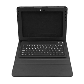 BuySKU71122 Wireless Bluetooth 3.0 Keyboard PU Protective Case Cover with Stand for Samsung Galaxy Note 10.1" N8000 (Black)