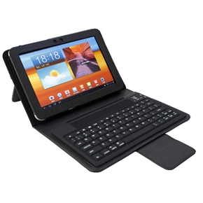 BuySKU71121 Wireless Bluetooth 3.0 Keyboard PU Protective Case Cover with Stand for Samsung Galaxy Tab 8.9" P7300 /P7310 (Black)