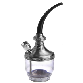 BuySKU71455 ZOBO ZB-509 Double-purpose Water Pipe Hookah Double Filter Cigarette Smoking Pipe (Silver)