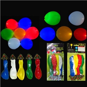 BuySKU71911 12-inch LED Light Up Balloon Party Wedding LED Flashing Inflatable Balloon - 15pcs/set (Assorted Color)