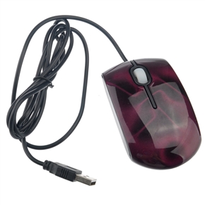BuySKU71722 2-in-1 Multifunctional 800/1200 DPI USB Wired Optical Mouse with SD/TF Card Reader (Wine Red)