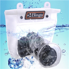 BuySKU72050 Bingo WP04-4 Soft TPU Waterproof Bag Protective Cover for 15cm Long Lens SLR Camera (White)