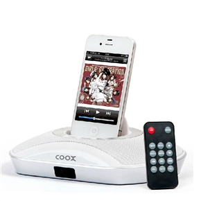BuySKU72288 COOX M1 Desktop Audio Speaker with 3.5mm Audio-in for iPhone 4 /iPhone 4S /iPod /Cellphone /PC /MP3 (White)
