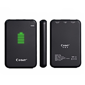 BuySKU72440 Cager B08 4800mAh Dual-USB Mobile Power Bank Emergency Battery Charger for iPhone /iPad /Samsung /HTC /Nokia (Black)
