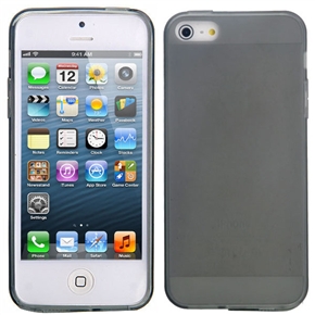 BuySKU72323 Durable Matte Surface Soft Transparent TPU Protective Back Case Cover for iPhone 5 (Grey)