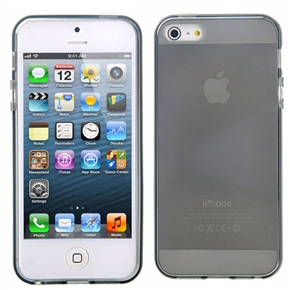 BuySKU72316 Durable Smooth Surface Transparent Soft TPU Protective Back Case Cover for iPhone 5 (Grey)