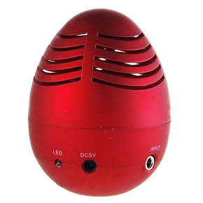 BuySKU72029 Easter Egg USB Rechargeable Tumbler Speaker (Red)