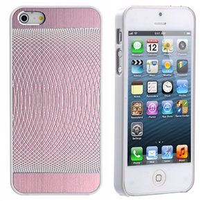 BuySKU72114 Fashion CD Pattern Brush-metal Skin Hard Protective Back Case Cover for iPhone 5 (Pink)