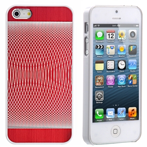 BuySKU72116 Fashion CD Pattern Brush-metal Skin Hard Protective Back Case Cover for iPhone 5 (Red)