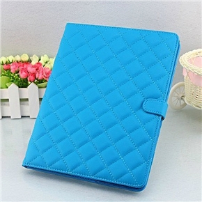BuySKU72429 Fashion Rhombus Pattern PU Protective Case Cover with Sleep/Wake-up Function & Stand for iPad mini (Blue)