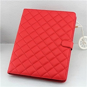 BuySKU72427 Fashion Rhombus Pattern PU Protective Case Cover with Sleep/Wake-up Function & Stand for iPad mini (Red)