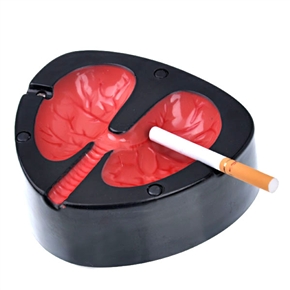 BuySKU72141 Frightened Coughing and Screaming Lung-shape Ashtray (Black and Red)