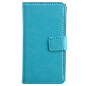 BuySKU71760 Left-right Open Style PU Protective Case Cover with Card Holders & Stand for BlackBerry Z10 (Blue)