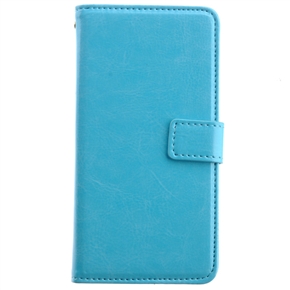 BuySKU71777 Left-right Open Style PU Protective Case Cover with Card Holders & Stand for HTC Butterfly X920e (Blue)