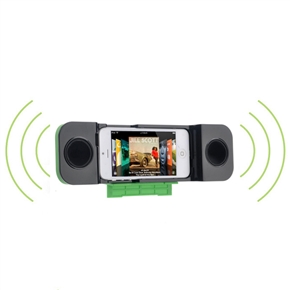 BuySKU71753 Multifunctional Handset Speaker Amplifier Stand Holder for iPhone 5 (Green)