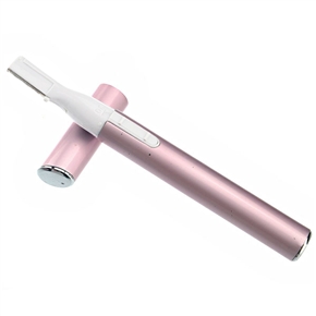 BuySKU72473 Pen-shaped Electric Hair Eyebrow Trimmer Micro-trim Groomer Cosmetic Facial Care (Pink)