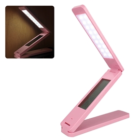 BuySKU72449 Portable Rechargeable Folding Touch Sensitive LED Table Light Reading Lamp with Calendar /Alarm /Thermometer (Pink)