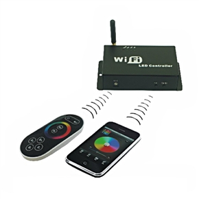 BuySKU72042 Portable Wireless WiFi RGB LED Controller for iPhone & Android Smartphone (Black)