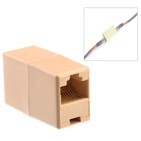 BuySKU71637 RJ45 Ethernet Network Cable Extension Coupler Connector (Beige)