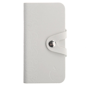 BuySKU72196 Stylish Auspicious Clouds Pattern PU Protective Case Cover with Magnetic Closure for iPhone 5 (White)