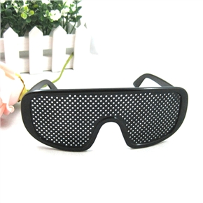 BuySKU71977 Stylish Full Frame Eyes Care Pinhole Glasses Eyesight Correction Eyeglasses Eyewear (Black)