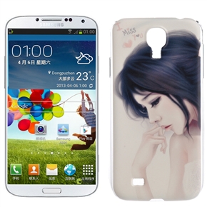 BuySKU72490 Ultra-thin Embossed Beauty's Profile Pattern Hard Protective Back Case Cover for Samsung Galaxy S IV /i9500