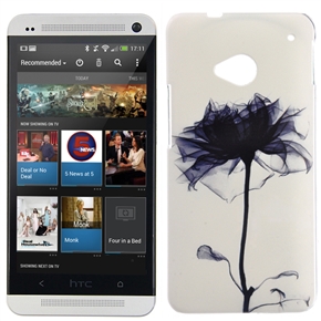 BuySKU72488 Ultra-thin Embossed Flower Pattern Hard Protective Back Case Cover for HTC One M7