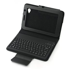 BuySKU72384 Wireless Bluetooth V3.0 Keyboard PU Protective Case Cover with Stand for Samsung Galaxy Tab 2 7.0" P3100 (Black)