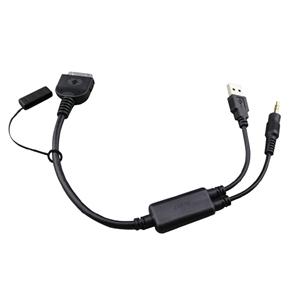 BuySKU72956 2-in-1 30-pin Male to USB/3.5mm-jack BMW Car Audio & Charging Cable for iPhone /iPad /iPod (Black)
