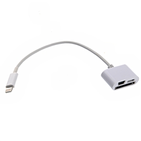 BuySKU73021 3-in-1 Mini USB /Micro USB /30-pin Female to 8-pin Male Adapter Converter Cable for iPhone 5 /iPad mini (White)