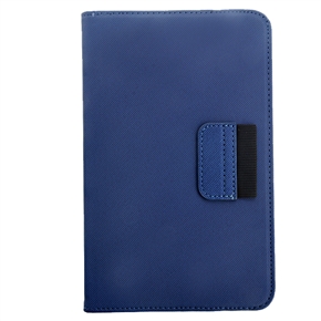 BuySKU72614 360-degree Rotating Stand PU Protective Case Cover with Card Holder for Google Nexus 7 7-inch Tablet PC (Dark Blue)