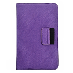 BuySKU72610 360-degree Rotating Stand PU Protective Case Cover with Card Holder for Google Nexus 7 7-inch Tablet PC (Purple)