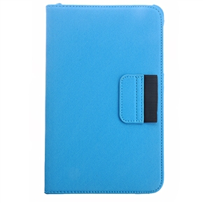 BuySKU72607 360-degree Rotating Stand PU Protective Case Cover with Card Holder for Google Nexus 7 7-inch Tablet PC (Sky-blue)