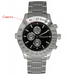BuySKU72985 A3037A Decent 4GB Wrist Watch Camera Video Recorder Camcorder with Stainless Steel Watch Chain (Silver)