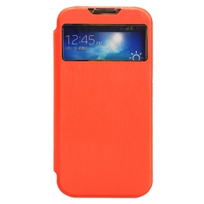 BuySKU72575 BASEUS Ultra-thin Battery Cover PU Protective Flip Case with Sleep/Wake-up Function for Samsung Galaxy S IV (Orange)