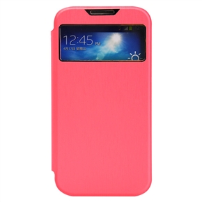 BuySKU72578 BASEUS Ultra-thin Battery Cover PU Protective Flip Case with Sleep/Wake-up Function for Samsung Galaxy S IV (Rosy)
