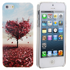 BuySKU72934 Beautiful Heart-shaped Maple Pattern Ultra-thin Hard Protective Back Case Cover for iPhone 5