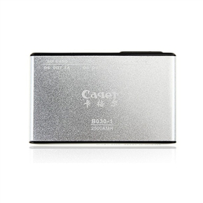 BuySKU72643 Cager B030-1 2500mAh Dual USB Mobile Power Bank with SD Card Reader & Dual LEDs for iPhone /iPad /Samsung (Silver)
