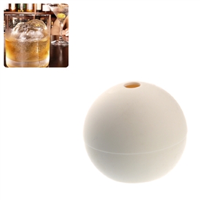 BuySKU72922 DIY Sphere Shaped Silicone Ice Cube Tray Ice Ball Maker Mold Mould (Beige)