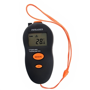 BuySKU72603 DT8260 Mini Non-contact Digital Infrared Thermometer Temperature Detector with Strap (Black)