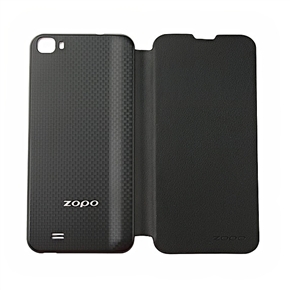 BuySKU73018 Fashion Battery Cover PU Protective Flip Case for ZOPO ZP980 Quad-core 5.0-inch Smartphone (Black)