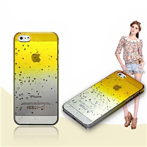 BuySKU72949 Fashion Color Gradient Water Droplets Style Hard Protective Back Case Cover for iPhone 5 (Yellow)