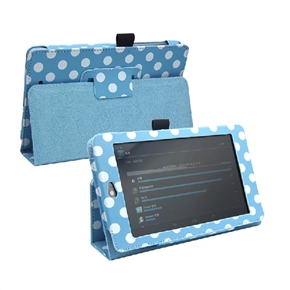 BuySKU72706 Fashion Dots Pattern PU Protective Magnetic Flip Case Cover with Stand for Google Nexus 7 Tablet PC (Sky-blue)