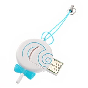BuySKU72814 Lovely Lollipop Shaped High-speed USB 2.0 Micro SD /TF Memory Card Reader (White)