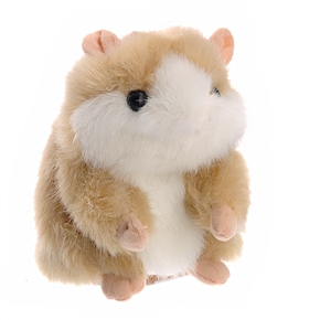 BuySKU72553 Lovely Mini Cry Pet Copy Voice Pet Talking Plush Hamster Toy (Khaki)