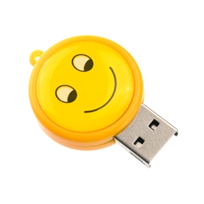 BuySKU72812 Mini Type Smile Face Style High-speed USB 2.0 Micro SD /TF Memory Card Reader (Yellow)